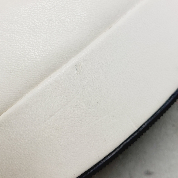 New Open Edit Women White Round Toe Chain Chunky Mid Platform Heels Shoes B501 - Picture 12 of 16